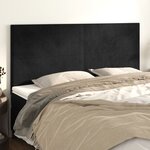 vidaXL Têtes de lit 4 Pièces Noir 100x5x78/88 cm Velours