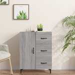 vidaXL Buffet sonoma gris 69 5x34x90 cm bois d'ingénierie