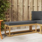 vidaXL Banc de Jardin Blanc 115 x 43 x 45 cm Bois d'Acacia Massif
