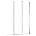 vidaXL Enclos de bain 2 Pièces 104x130 cm Verre trempé Transparent
