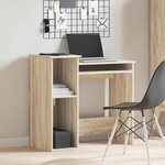vidaXL Bureau avec étagères chêne sonoma 84x40x78 cm