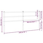 vidaXL Tête de lit métal blanc 193 cm