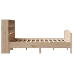 vidaXL Lit bibliothèque sans matelas 160x200 cm bois massif de pin