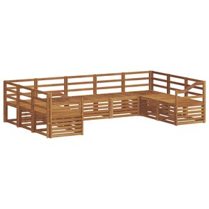 vidaXL Ensemble de canapé d'angle 9 Pièces Naturel