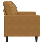 vidaXL Fauteuil Marron 60 cm Velours