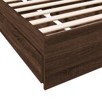 vidaXL Cadre de lit avec tiroirs sans matelas chêne marron 100x200 cm