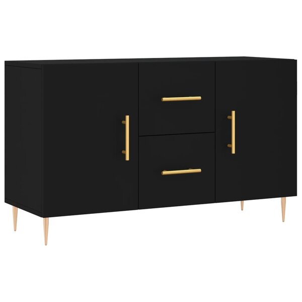 vidaXL Buffet noir 100x36x60 cm bois d'ingénierie