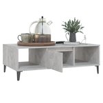 Vidaxl table basse gris béton 103 5x60x35 cm aggloméré