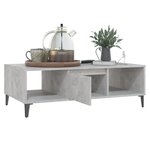 vidaXL Table basse Gris béton 103 5x60x35 cm Aggloméré