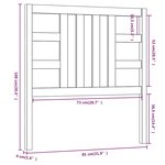 vidaXL Tête de lit Blanc 81x4x100 cm Bois massif de pin