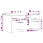 vidaXL Table basse avec lumières LED sonoma gris bois d'ingénierie