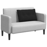 vidaXL Coussin de Dos Noir 80 x 50 cm Tissu en microfibre