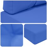 vidaXL Coussin de canapé d'extérieur 3 Pièces Turquoise Polyester