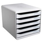 Module De Classement Big Box Plus 5 Tiroirs Office - Gris Lumière - Exacompta