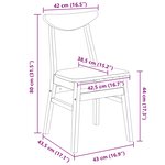 vidaXL Chaises de salle à manger 2 Pièces Blanc 42 x 47.5 x 81 cm