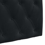 vidaXL Tête de lit suspendue Noir Velours