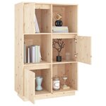 vidaXL Buffet haut 74x35x117 cm Bois massif de pin