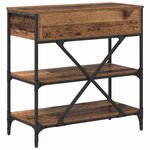 vidaXL Table console avec tiroir Bois ancien Bois d'ingénierie
