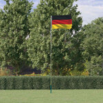 vidaXL Drapeau de l'Allemagne et mât 5 5 m Aluminium
