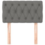 vidaXL Tête de lit Gris foncé 80x7x78/88 cm Tissu