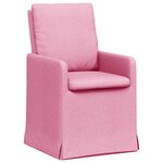 vidaXL Chaises de salle à manger 2 Pièces Rose 57 x 67 x 98 cm tissu