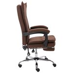 vidaXL Chaise de bureau Marron Tissu