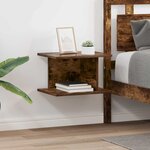 vidaXL Table de chevet 2 Pièces Chêne fumé 40 x 30 x 25 cm