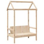 vidaXL Ensemble de lit et de banc avec toit 90x200 cm bois pin massif