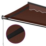 vidaXL Auvent manuel rétractable marron 500x300 cm