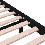 vidaXL Cadre de lit sans matelas noir bois massif 120x200 cm