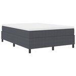 vidaXL Lit à ressorts avec matelas gris foncé – 160 x 200 cm  en velours côtelé