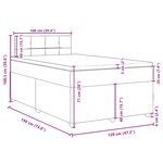 vidaXL Sommier à lattes de lit et matelas gris clair 120x190 cm tissu