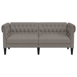 vidaXL Canapé Chesterfield 2 places taupe tissu