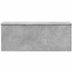 vidaXL Boîte de rangement gris béton 90x35x35 cm bois d'ingénierie