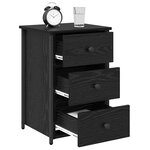 vidaXL Cabinet de chevet avec tiroir 2 Pièces Chêne noir 40 x 36 x 60 cm