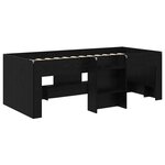 vidaXL Cadre de Lit Élevé pour Enfants 2 Pièces Chêne noir 90 x 190 cm