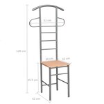 Chaise valet de nuit bois et métal design unique (lot de 2)