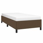 vidaXL Cadre de lit Marron foncé 90x200 cm Tissu