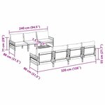 vidaXL Ensemble de canapé de jardin avec coussin avec oreiller 8 Pièces Anthracite