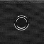 vidaXL Boîtes de rangement avec couvercles 4 Pièces 28x28x28 cm Noir