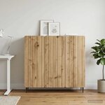 vidaXL Buffet Chêne artisanal 89 x 34 5 x 82 cm Bois d'ingénierie