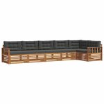vidaXL Ensemble de canapés d'extérieur 6 pc Naturel et Anthracite
