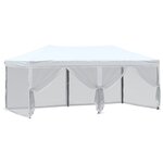 vidaXL Tente de réception pliable avec parois Blanc 3x6 m