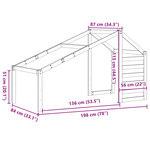 vidaXL Toit de lit pour enfants 198x87x113 cm bois de pin massif