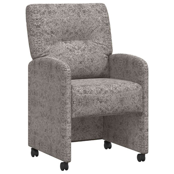 vidaXL Chaises de Salle à Manger avec Roues 2 pc Simili cuir suédé