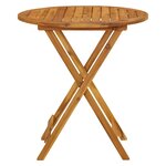 vidaXL Table pliable de jardin 70 cm Bois d'acacia solide