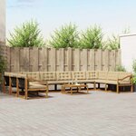 vidaXL Ensemble de canapés d'extérieur 11 Pièces Naturel et Beige