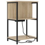 vidaXL Cabinet de chevet 2 Pièces Chêne sonoma 38 x 31 x 61 cm