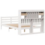 vidaXL Lit bibliothèque sans matelas blanc 135x190 cm bois pin massif