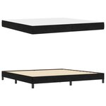 vidaXL Lit à ressorts avec matelas Noir 200 x 200 cm tissu